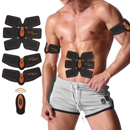 ABS Muscle Toner 6 Modes 9 Levels Portable Wireless AB Toning Belt for Women Men Wholesale Fitness Body Building Abdominal Muscle Trainer Ems Machine Stimulator