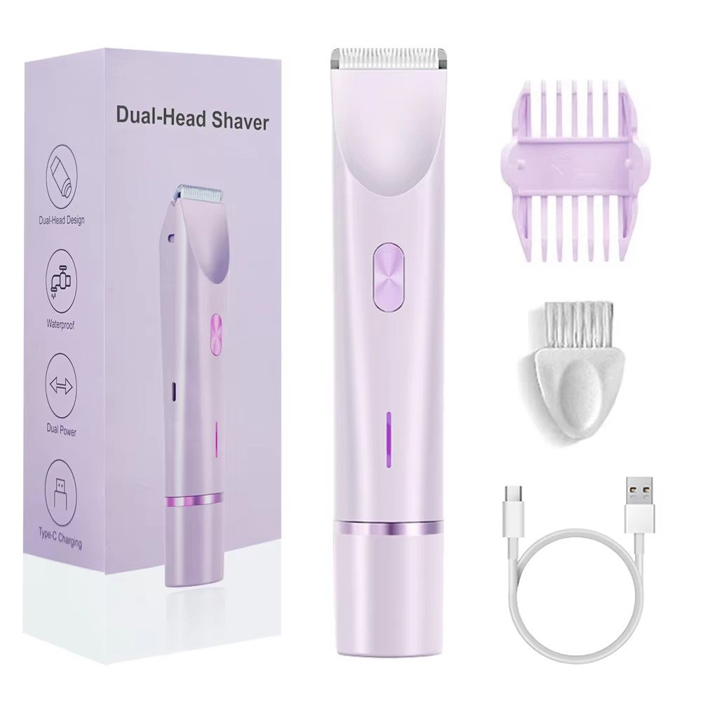 Dual-headed electric shaver