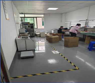 Quality department testing area